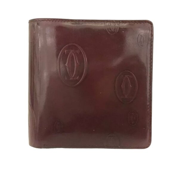 Cartier Other - Cartier Happy Birthday  Patent Leather Bifold Men Wallet #055